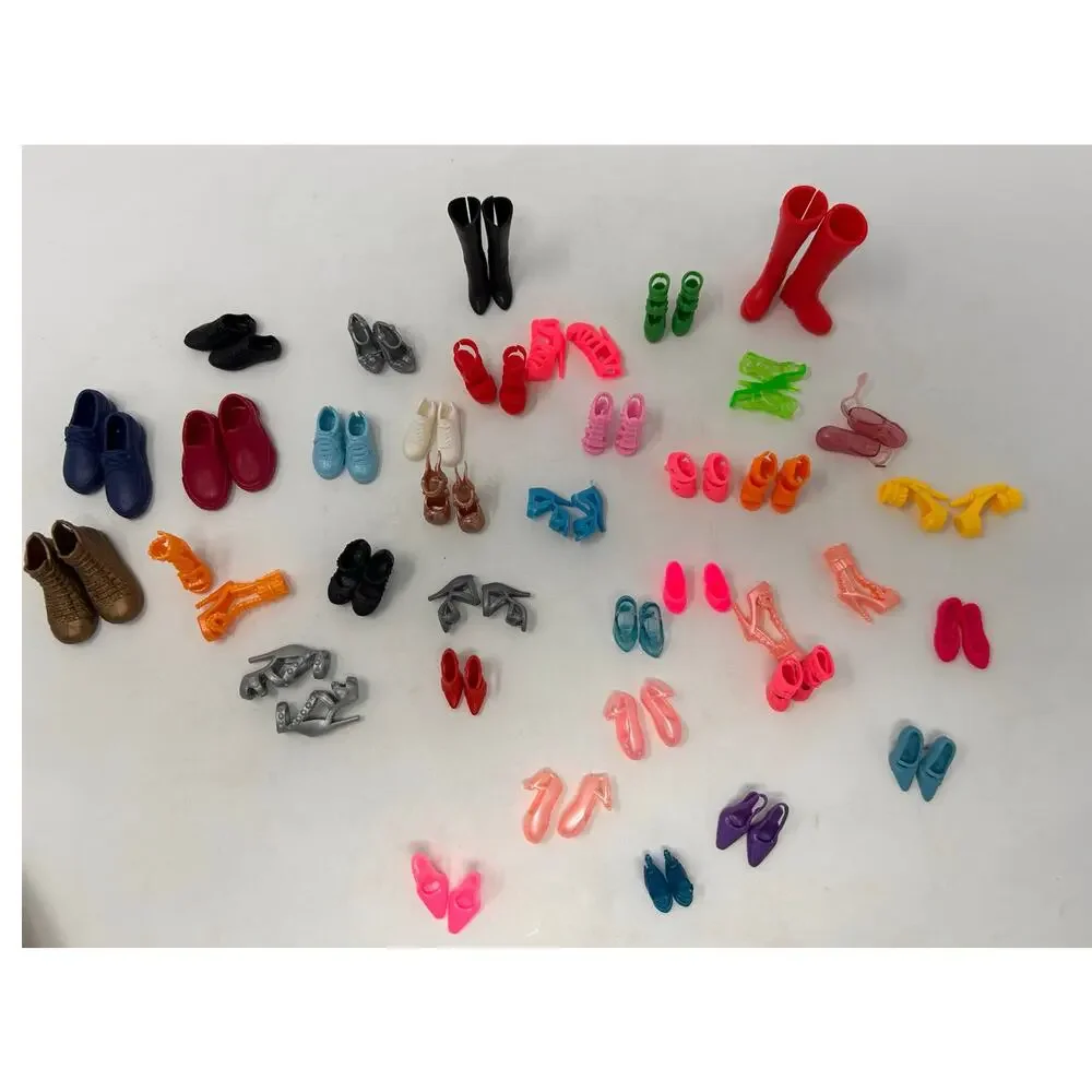 Barbie Fashion Doll Shoe Lot of‎ 36 Boots Sneakers Hi Heels Flats